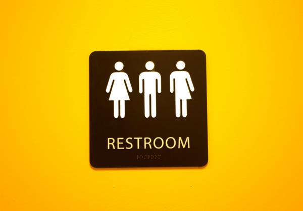 All gender inclusive bathroom sign
