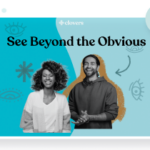 Cover of asset with title "See beyond the obvious' with two diverse people smiling.