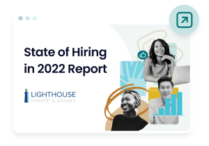 Hiring Report cover with two diverse people on the front with text 