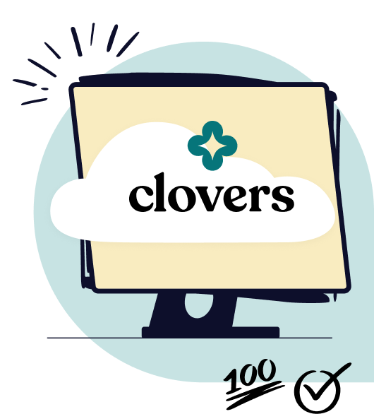 Clovers icon on computer screen